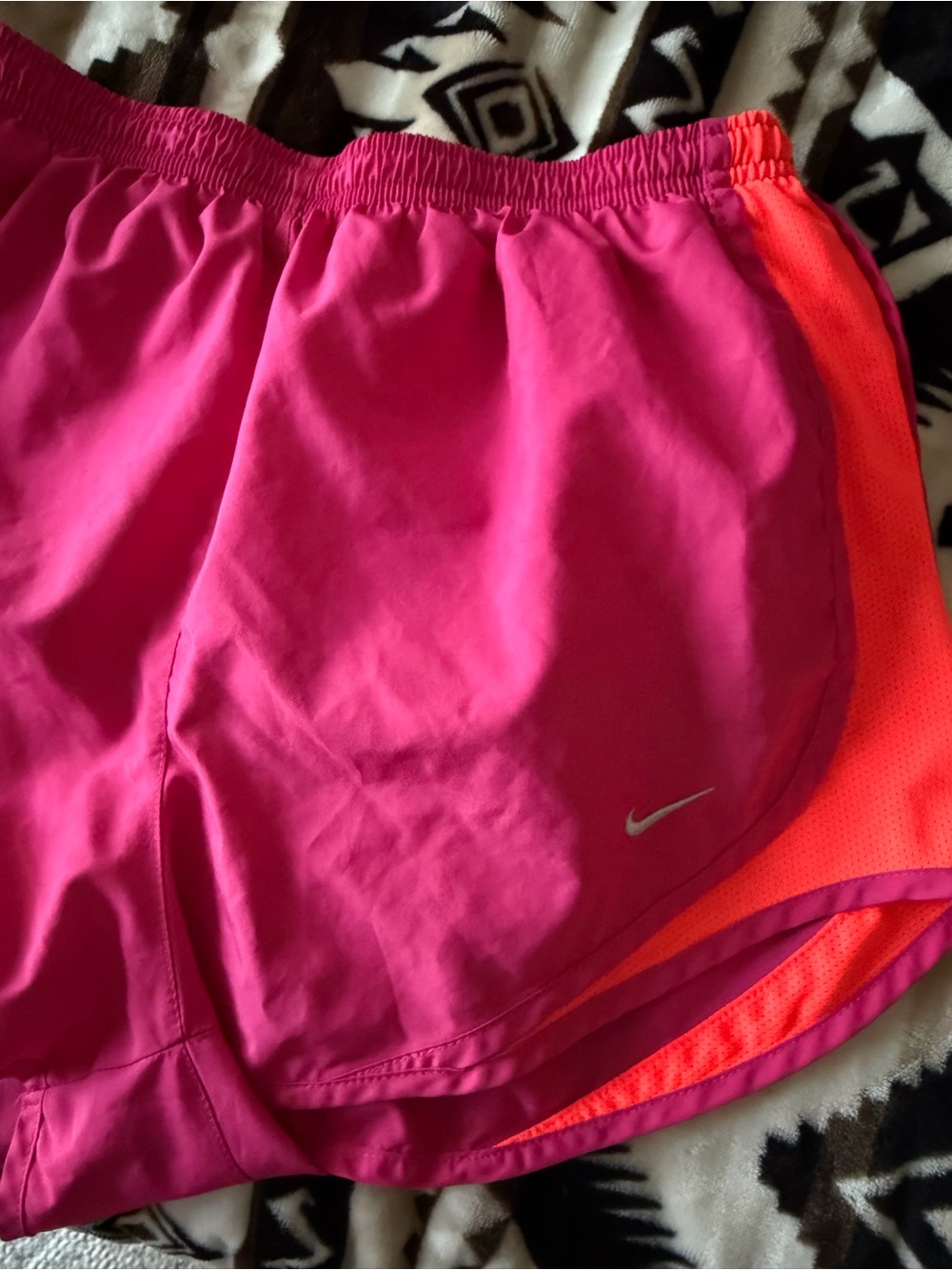 Nike Women’s Hot Pink & Neon Orange Athletic Running Shorts